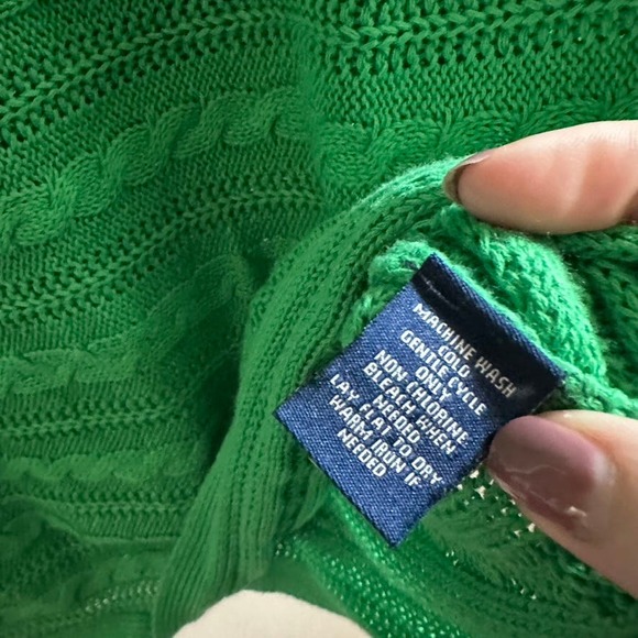 Chaps Classics Kelly Green Sweater L - Picture 4 of 6